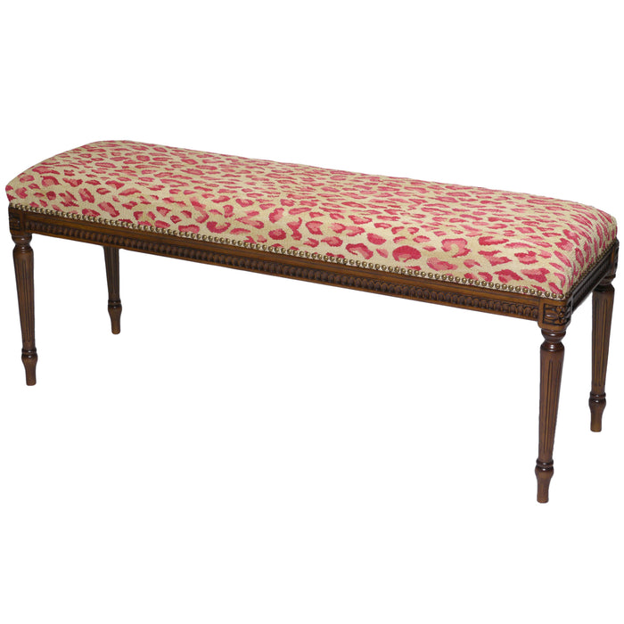 Red Leopard Bench