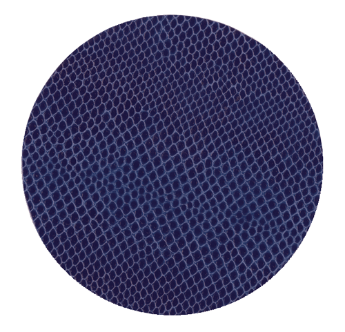 Round Snakeskin Coaster - Navy