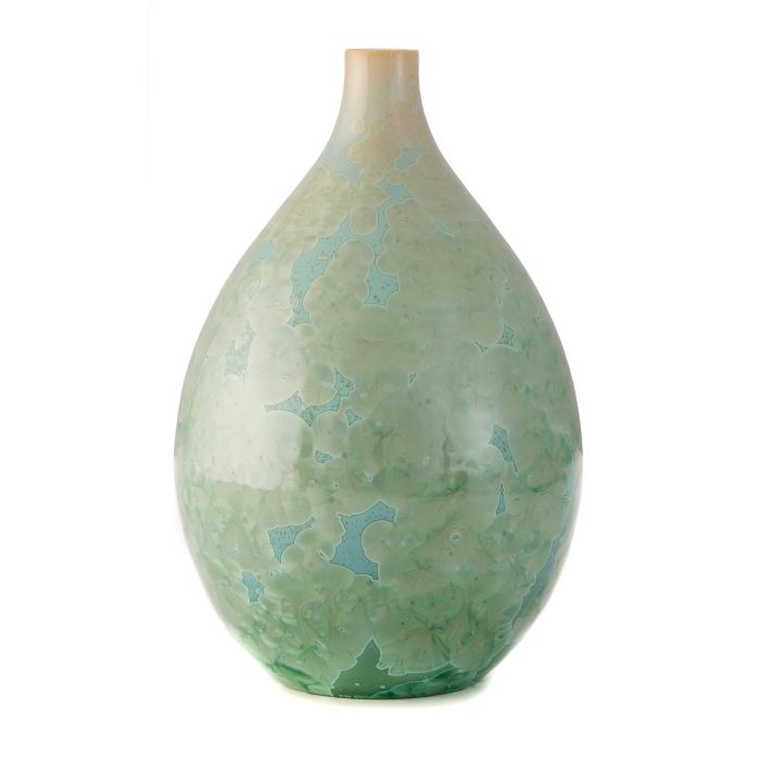 Simon Pearce Crystalline Teardrop Vase