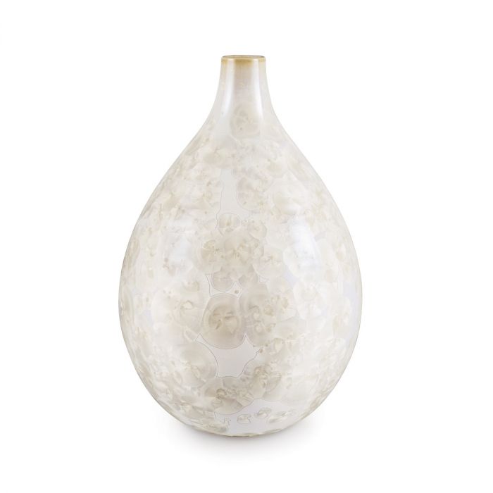 Simon Pearce Crystalline Teardrop Vase