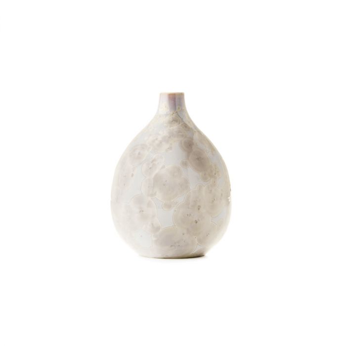 Simon Pearce Crystalline Teardrop Vase