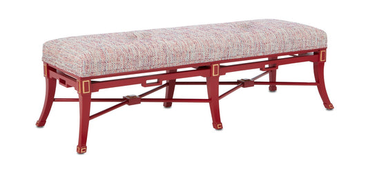 Scarlett Red Confetti Bench