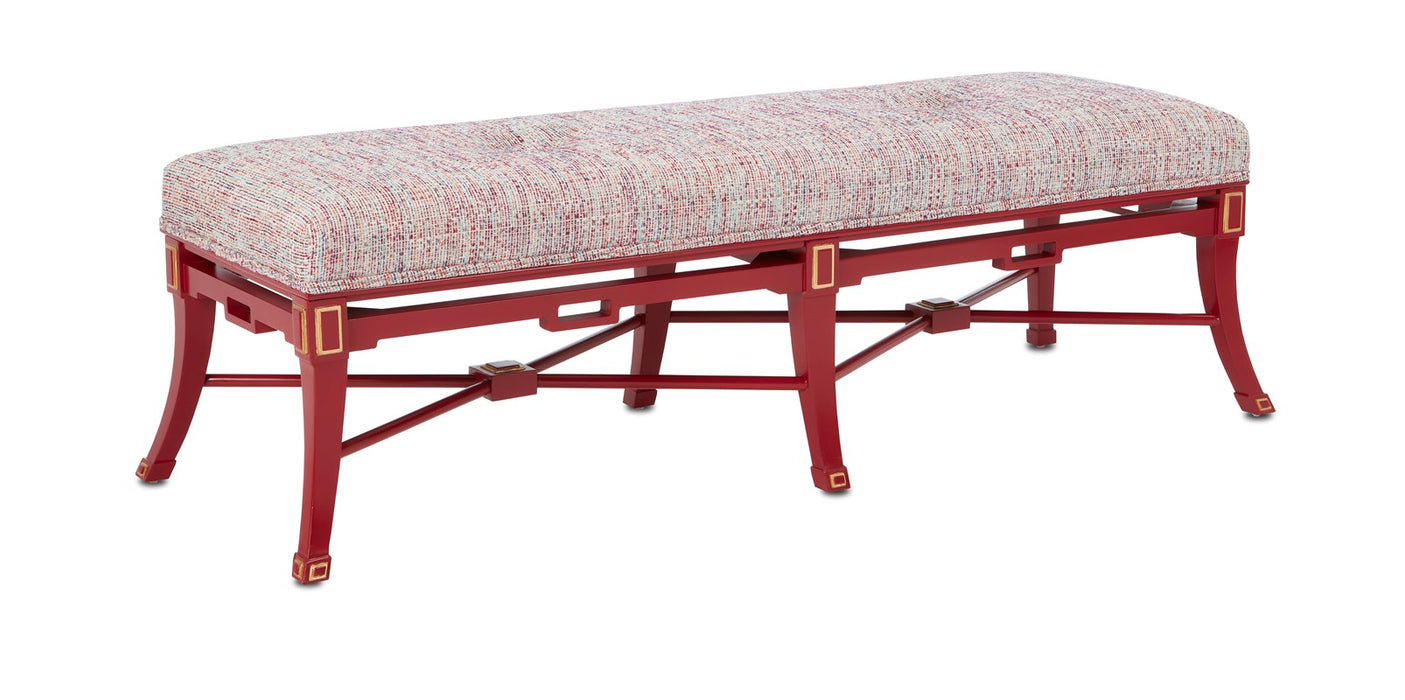 Scarlett Red Confetti Bench