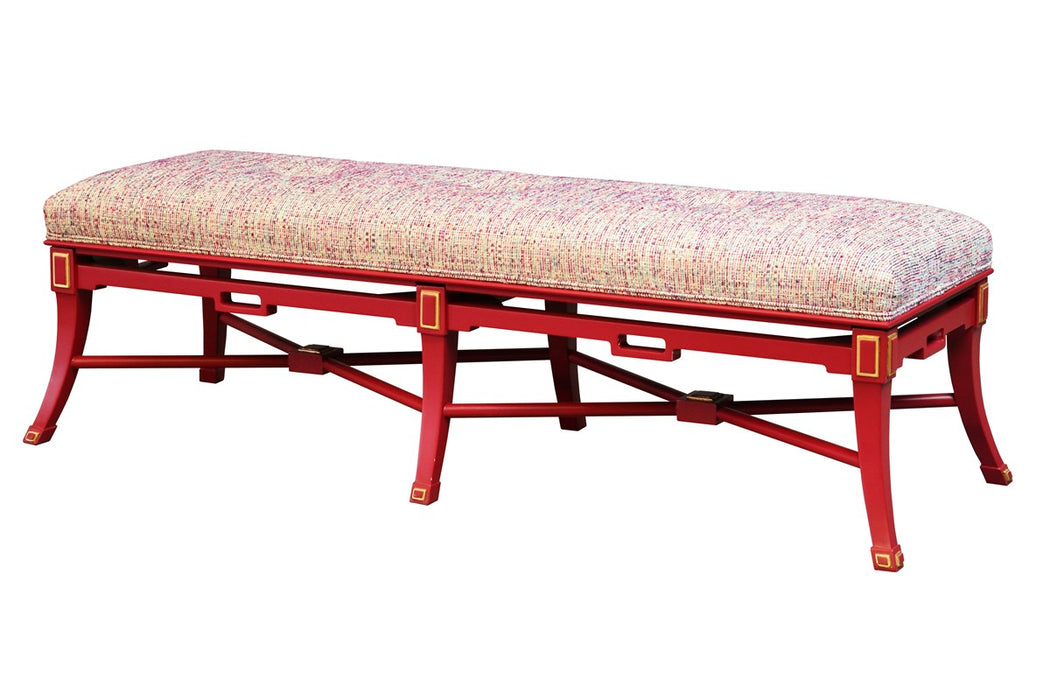 Scarlett Red Confetti Bench