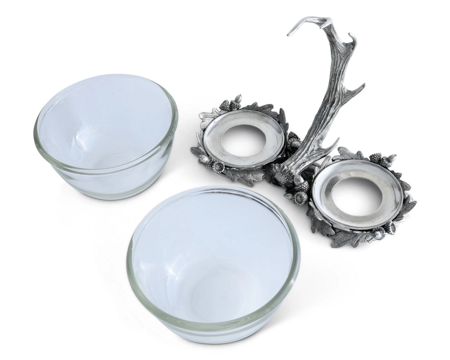 Antler Double Glass Dip Bowl