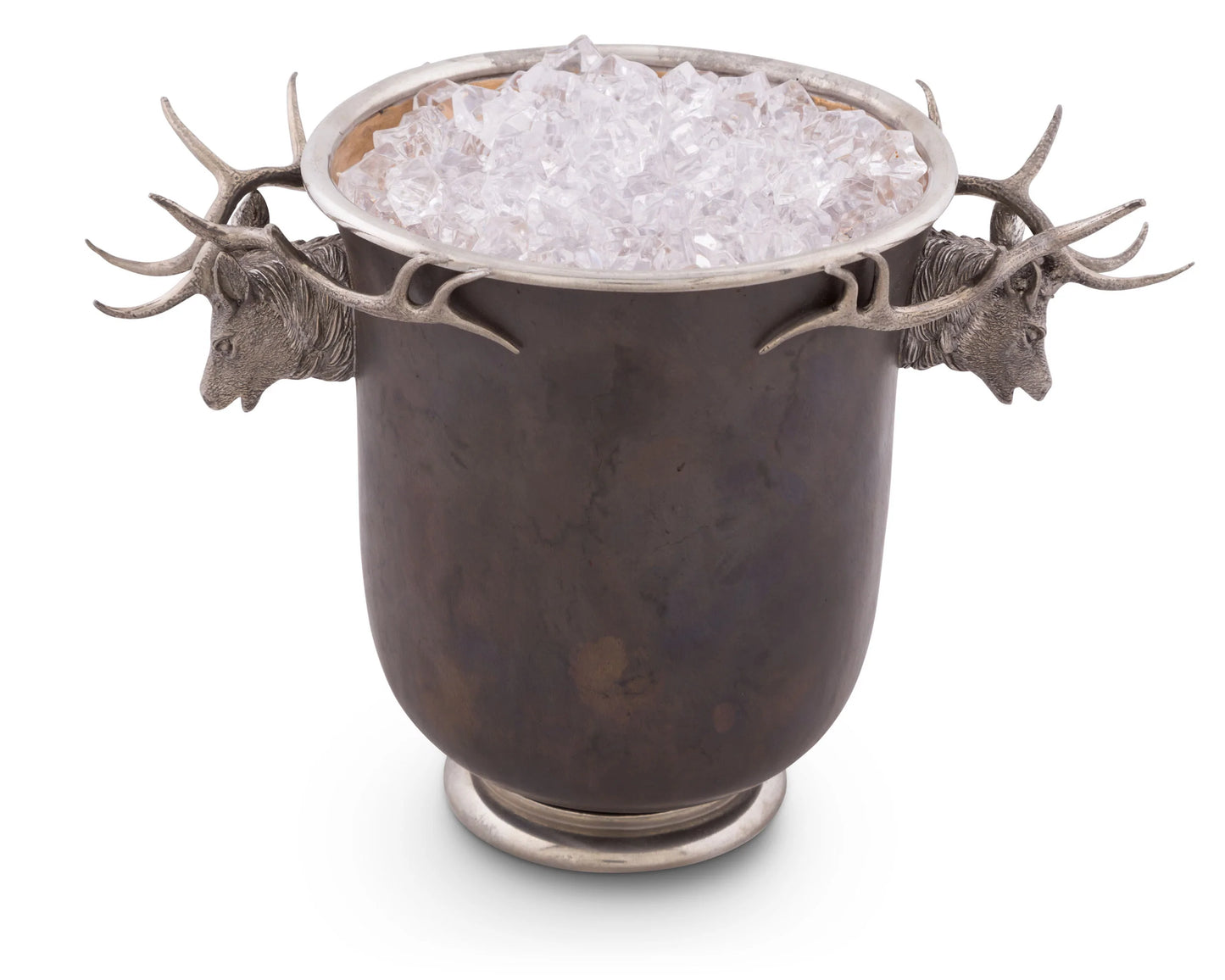 Elk Head Handle Bronze Ice Bucket