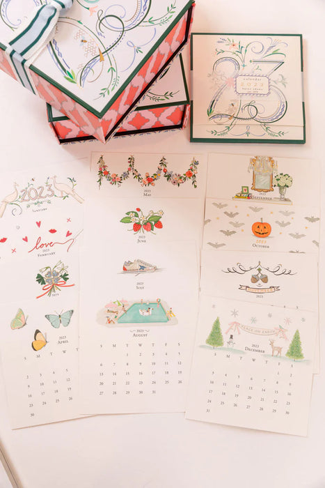 Gold Easel Desk Calendar