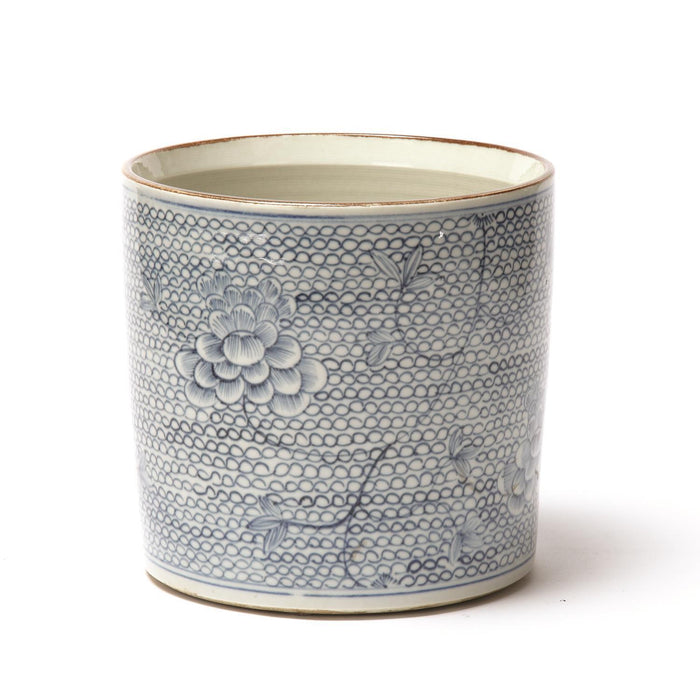 Blue and White Chrysanthemum Pattern Vase/Planter