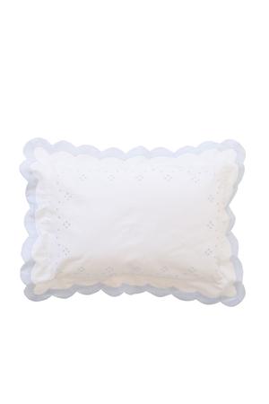 Scallop Dot Boudoir Pillow- Blue