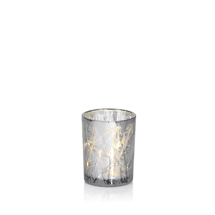 Silver Plated Branch Glass with LED Lights
