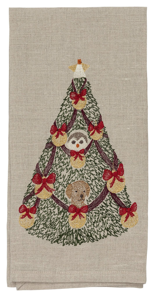 Rocking Christmas Tree Tea Towel