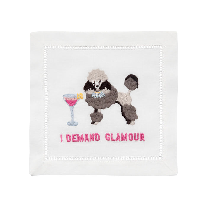 I Demand Glamour (Poodle) Cocktail Napkins