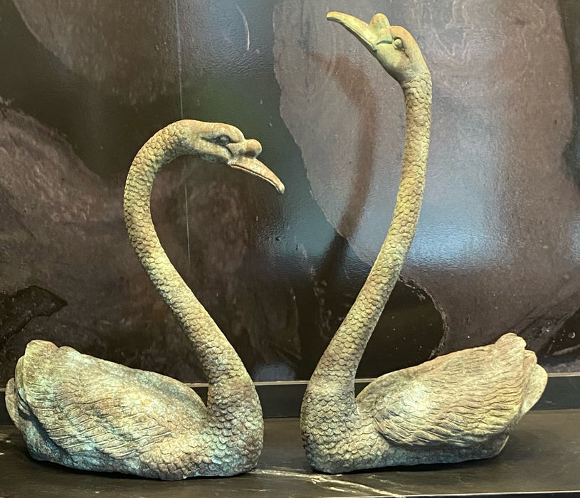 Bronze Swans - Set of 2