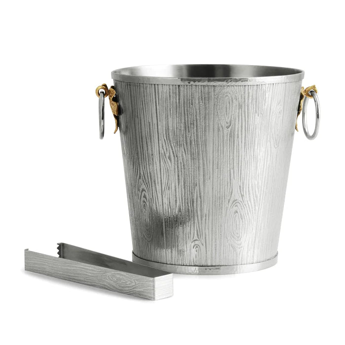 Michael Aram Ivy and Oak Bucket with Tongs