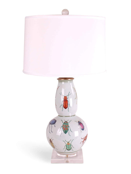 Double Gourd Shape Lamp with Insect Design