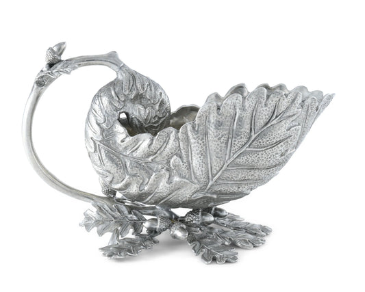 Pewter Oak Leaf Gravy Boat