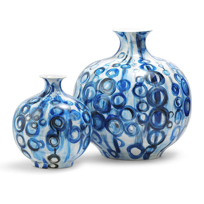 Blue Circles Vases