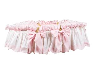 Moses Basket - Scallop Dot - Pink