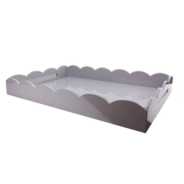 Scalloped Edge Lacquer Trays - Rectangular