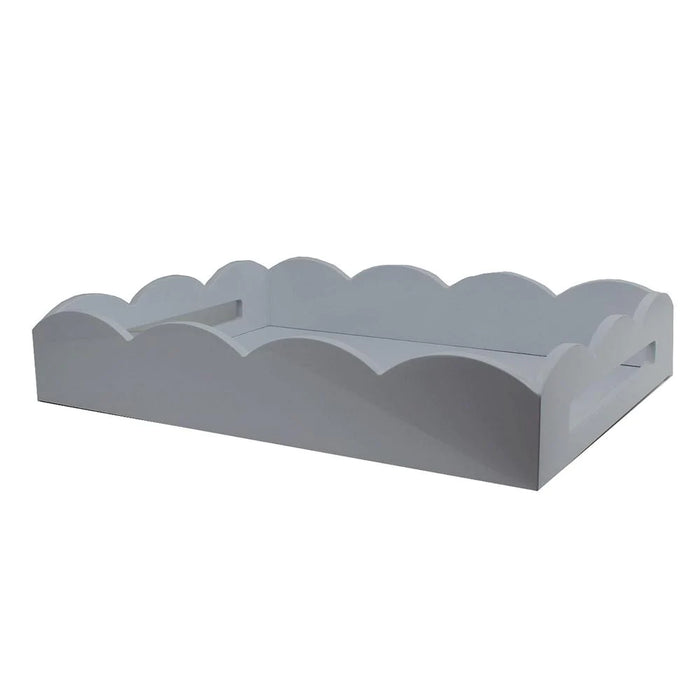 Scalloped Edge Lacquer Trays - Rectangular