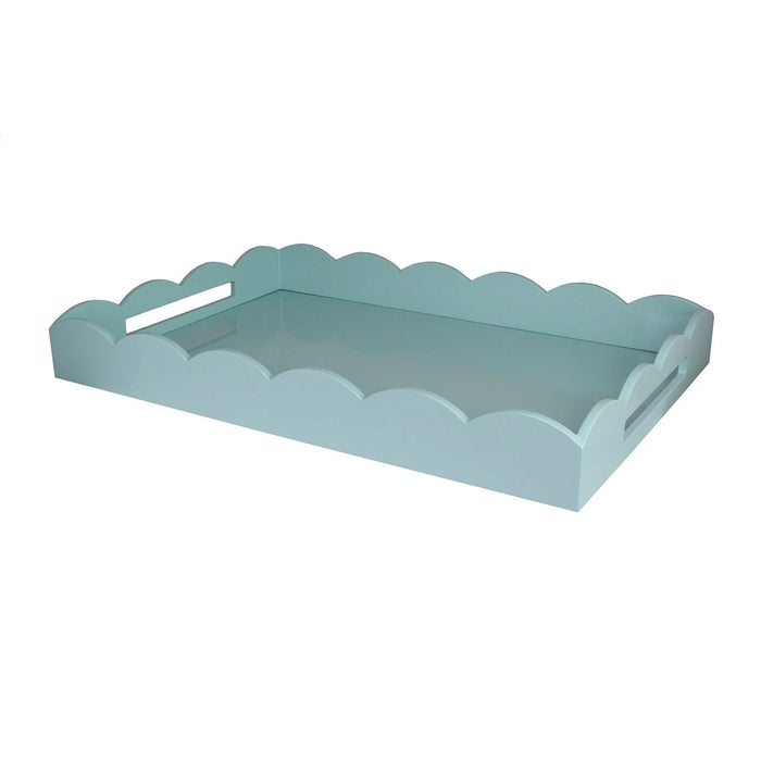 Scalloped Edge Lacquer Trays - Rectangular