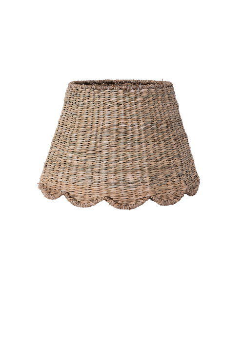 Scalloped Lampshade - Seagrass