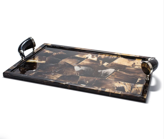 Horn Veneer Serving Tray
