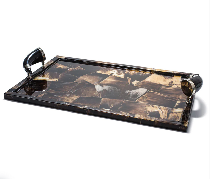 Horn Veneer Serving Tray