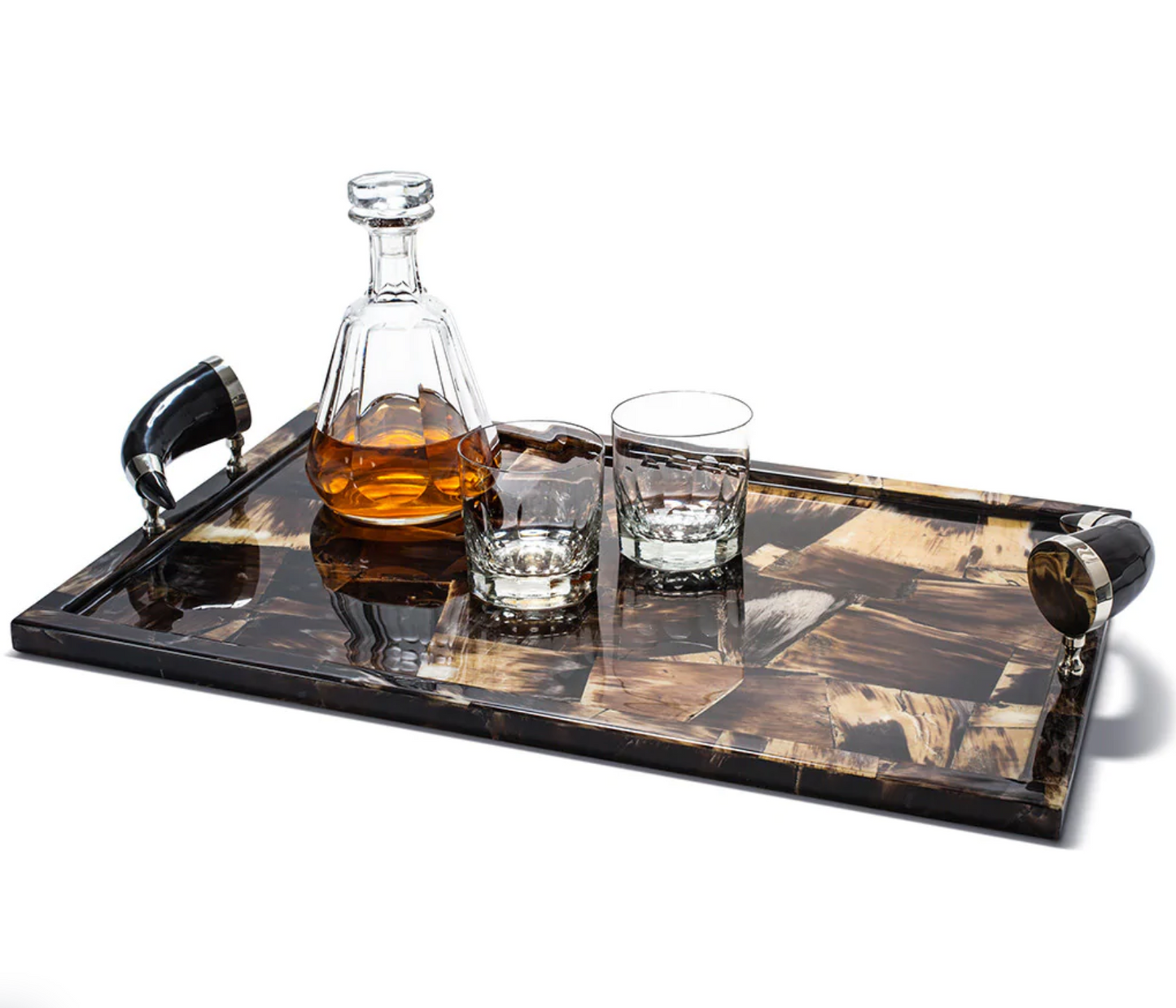 Horn Veneer Serving Tray