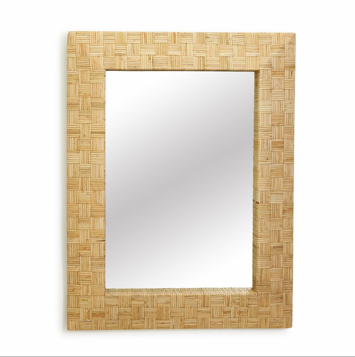 Hand Woven Rattan Mirror