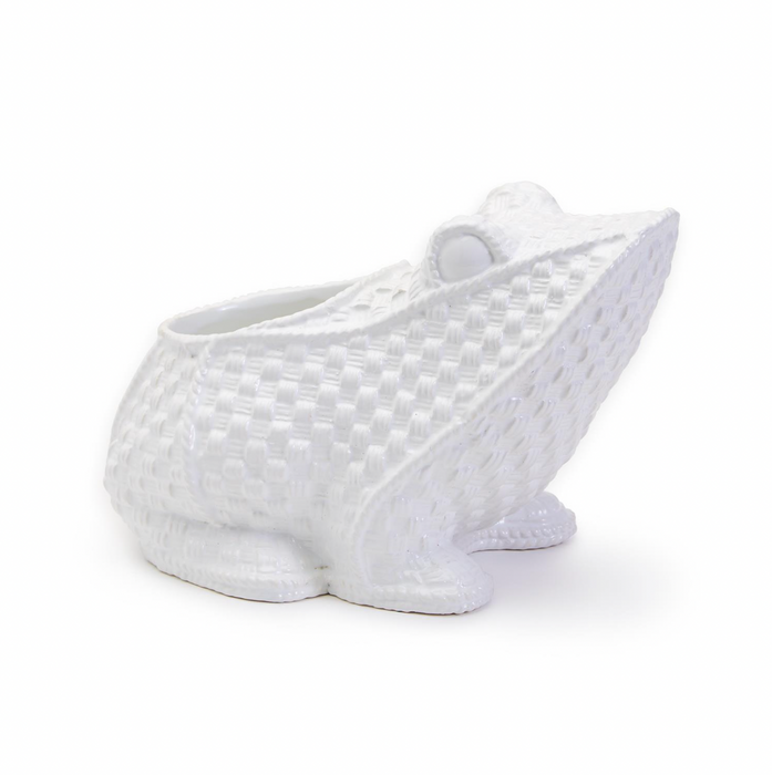 Basketweave Frog Cachepot