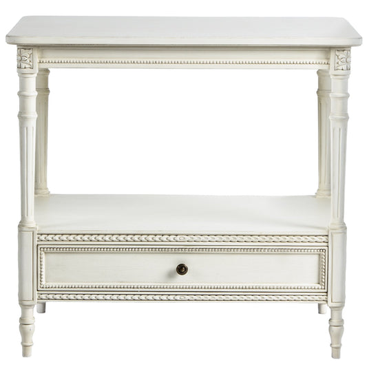 Two Shelf Table with Drawer