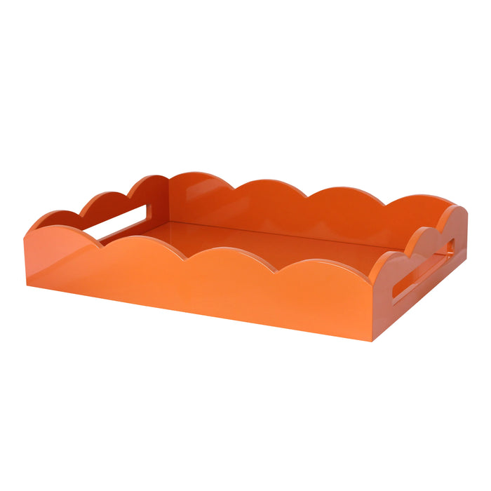 Scalloped Edge Lacquer Trays - Rectangular