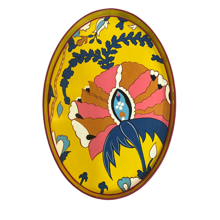 Ikat Handpainted Iron Trays