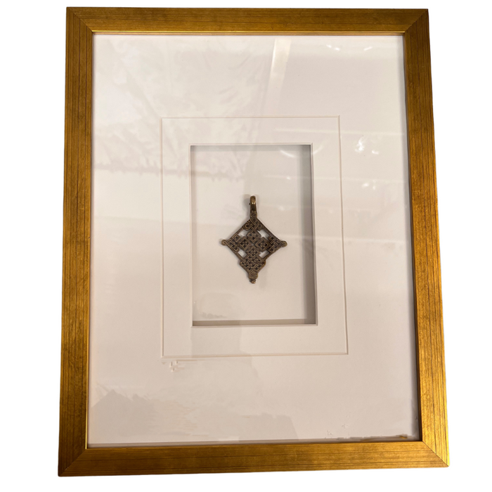 Framed Vintage Cross Medallions