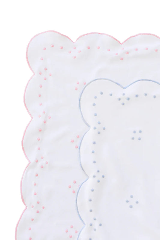 Scallop Dot Receiving Blanket