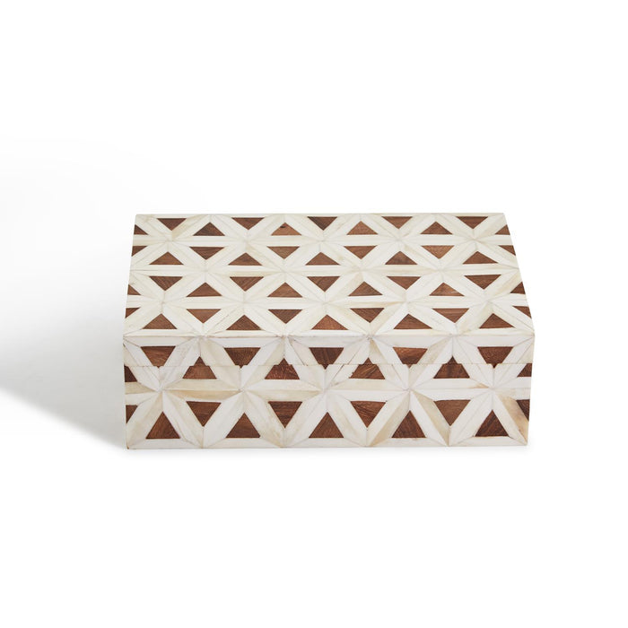 Triangle Patterned Bone Covered Box