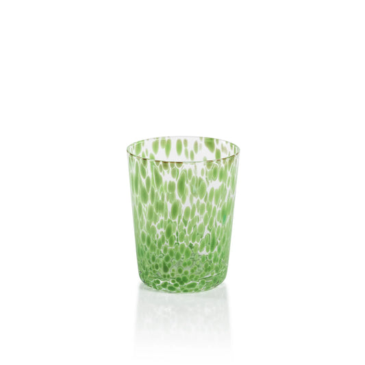 Green Speckled Glassware