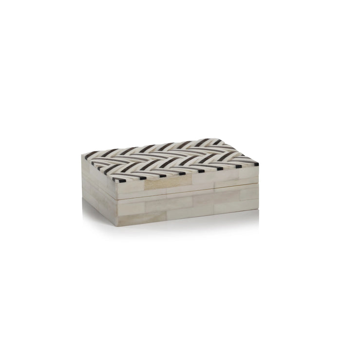 Capuchin Ivory Bone & Shagrin Braided Box