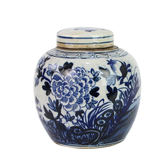 Blue And White Mini Jar Blossom