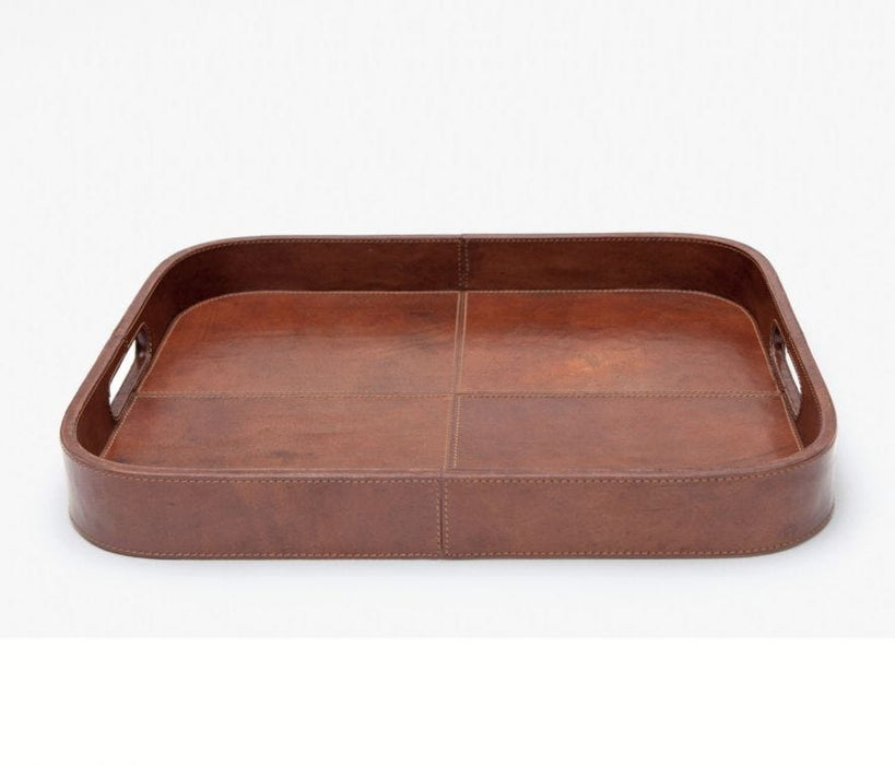 Bristol Leather Rectangular Tray with Rounded Edges