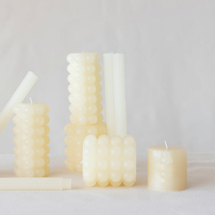 Unscented Hobnail Taper Candles