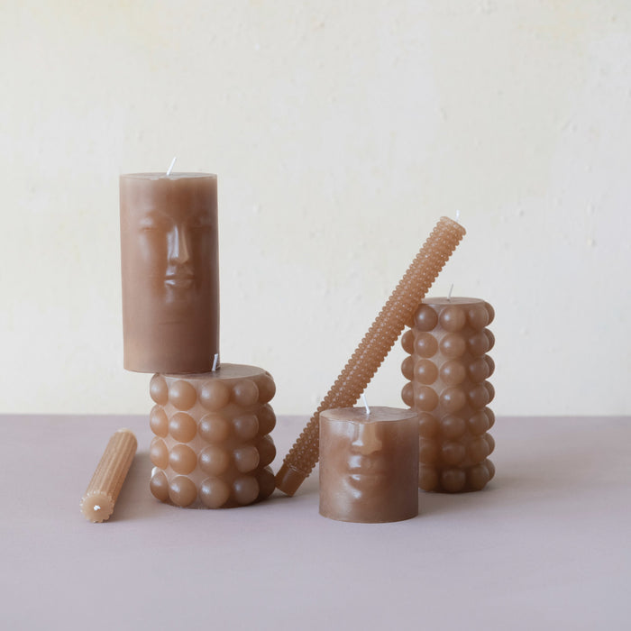 Unscented Hobnail Taper Candles