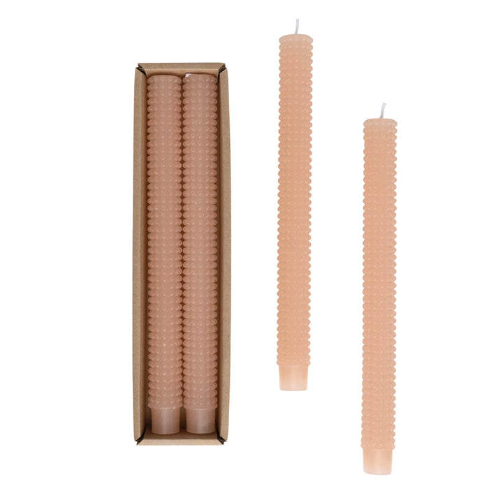 Unscented Hobnail Taper Candles