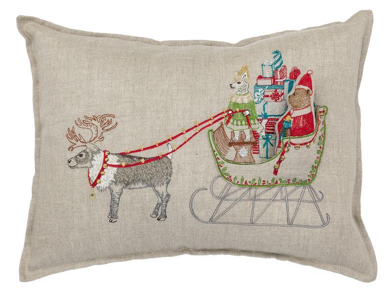Santa's Sleigh Pocket Pillow