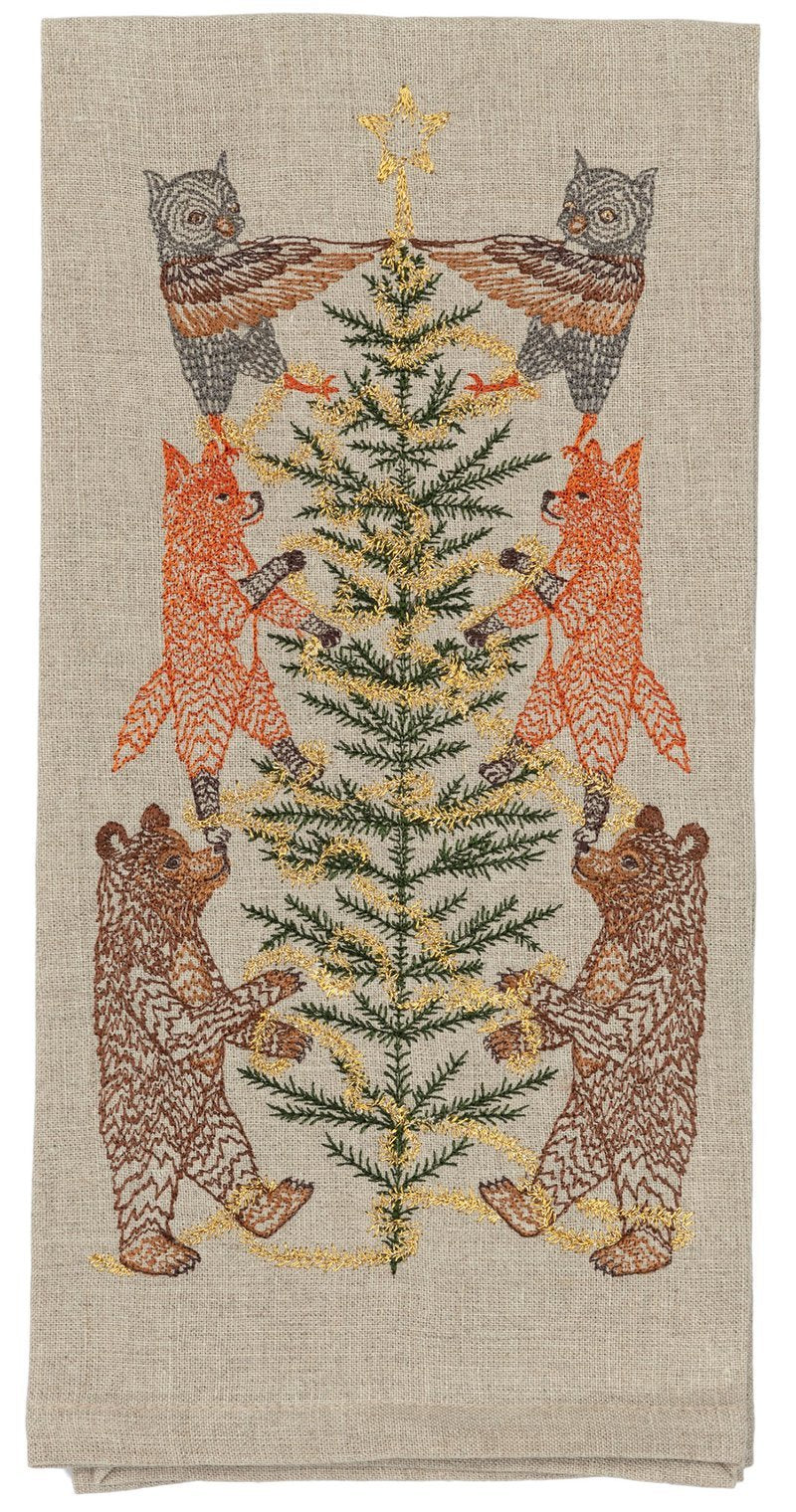 Tinsel Tree Tea Towel