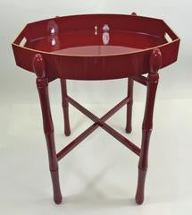 Lacquer Tray Tables with Stands and Placemats