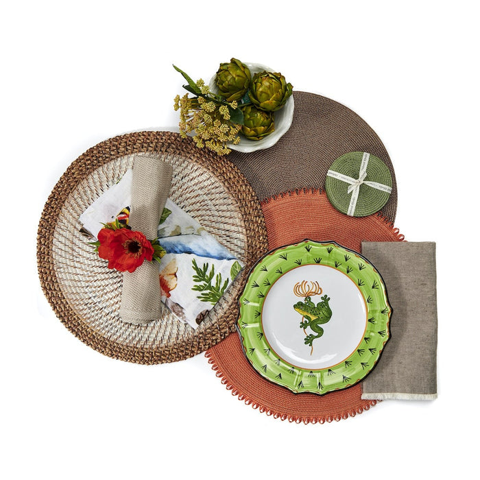 Shaded Rattan Round Placemat