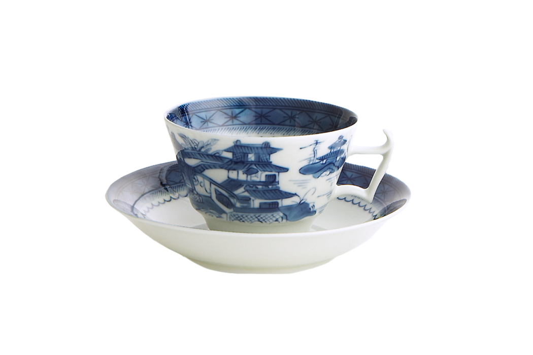 Mottahedeh Blue Canton Tea Cup/Saucer
