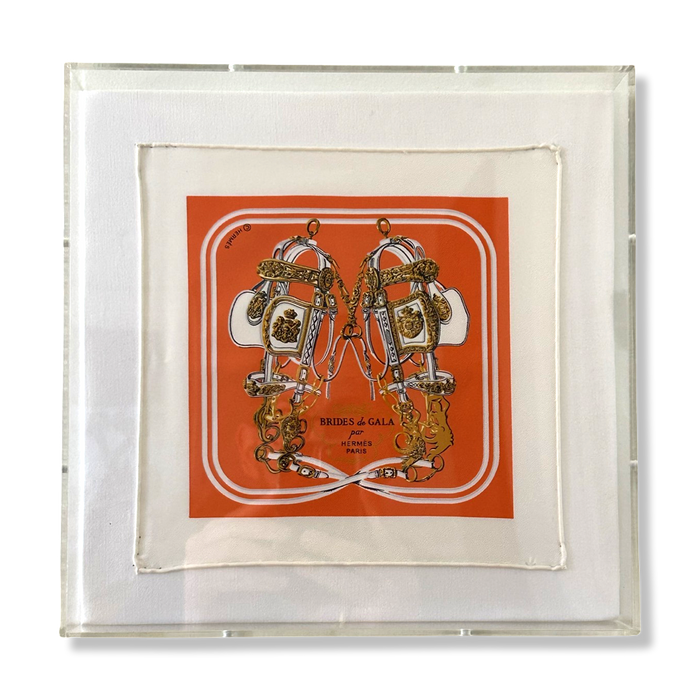 Framed Hermes Silk Scarves